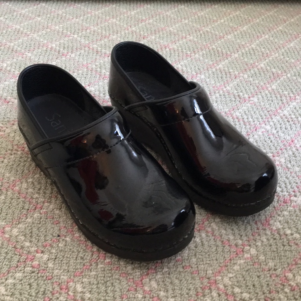 Black Patent Leather Sanita Clog